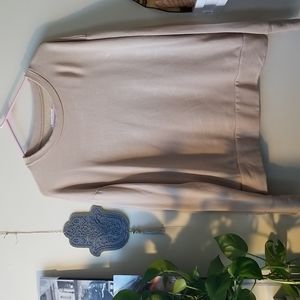 Aerie Offline Crewneck with Pockets Beige